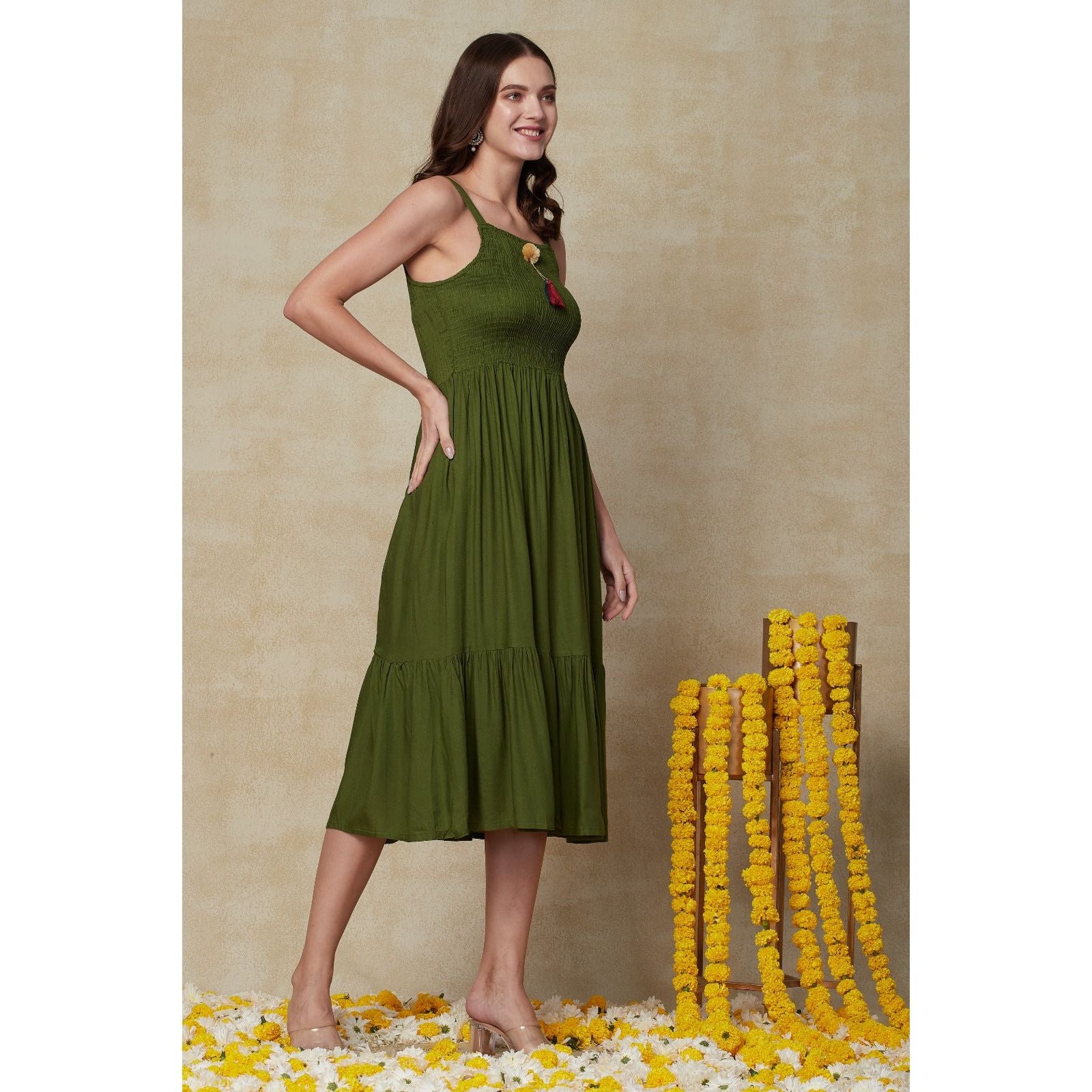 Stylish Green Kurta with Shrug for Women | Fusion Wear Ethnic Outfit | Perfect for Festivals, Parties & Casual Wear