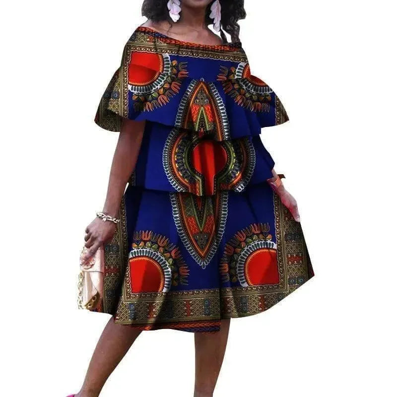Stylish Plus Size Dashiki African Dress for Women - Comfortable & Vibrant Traditional Outfit for Parties, Weddings & Cultural Events