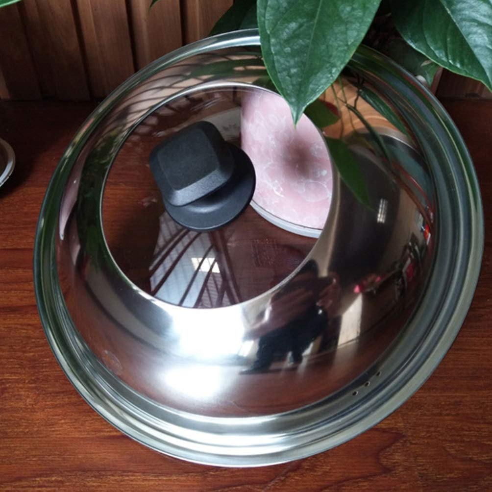 DOITOOL Heavy Duty Cast Iron Pan Cover - Heat Resistant Replacement Lid for Frying Pans, Woks & Cooking Pots - Perfect for Searing, Stir-Frying & Deep Frying in Home Kitchens