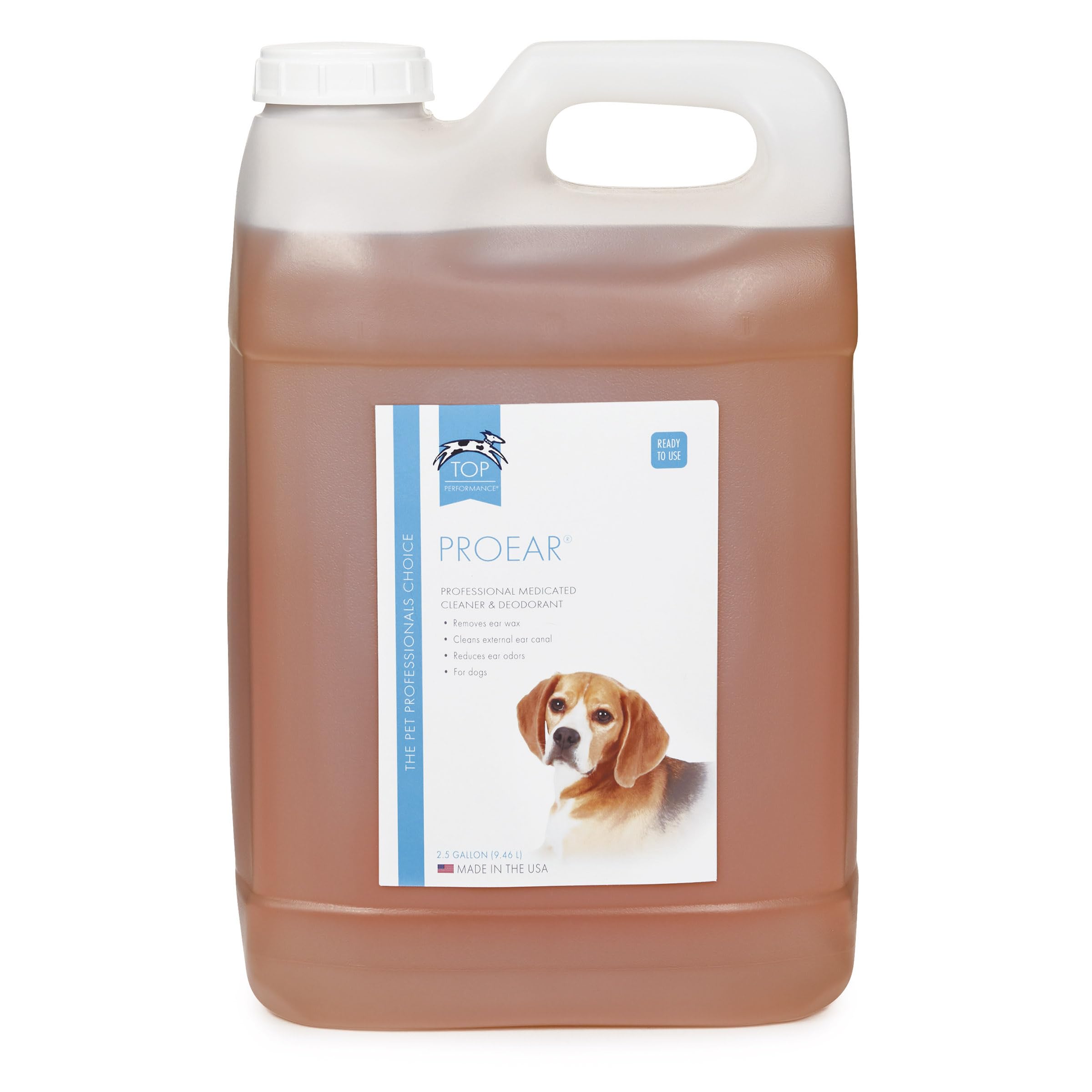 ProEar Professional Medicated Ear Cleaner for Dogs & Cats – Safe & Effective Pet Ear Cleaning Solution, 2.5 Gallon – Perfect for Grooming, Vet Clinics & Home Pet Care