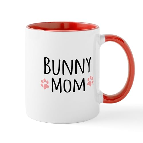 White/Red Inside - Bunny Mom Mugs