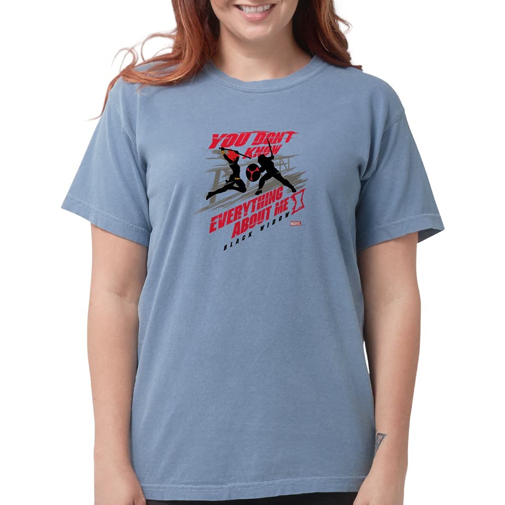 Black Widow Silhouette Women's Comfort Colors T-Shirt - Soft Cotton Tee for Casual Wear, Superhero Fans & Marvel Lovers - Perfect for Everyday Outfits, Cosplay & Comic Con Events