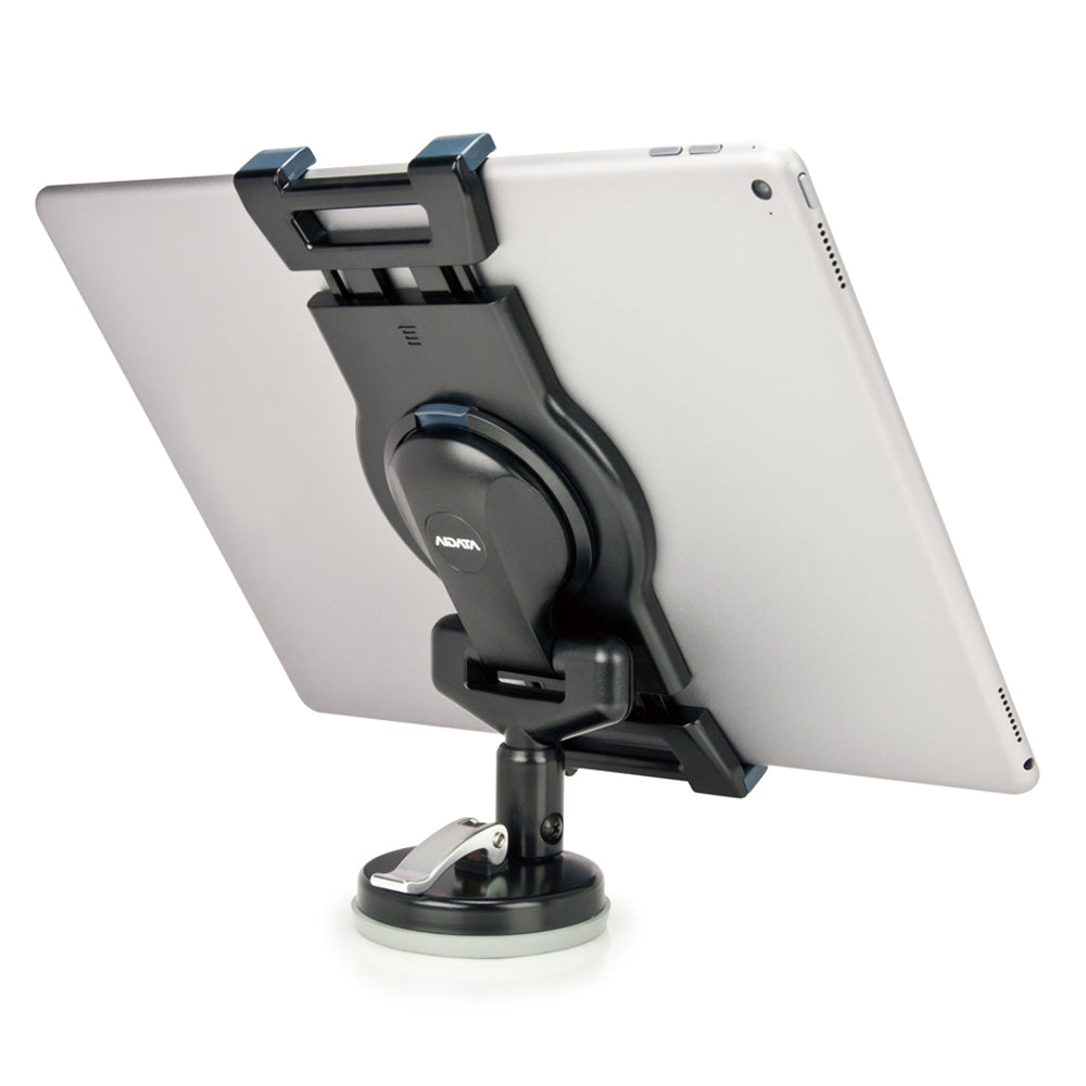 Universal Tablet Holder with Suction Mount Stand - Adjustable Phone & iPad Stand for Desk, Car, Kitchen - Perfect for Watching Videos, Video Calls & Hands-Free Use