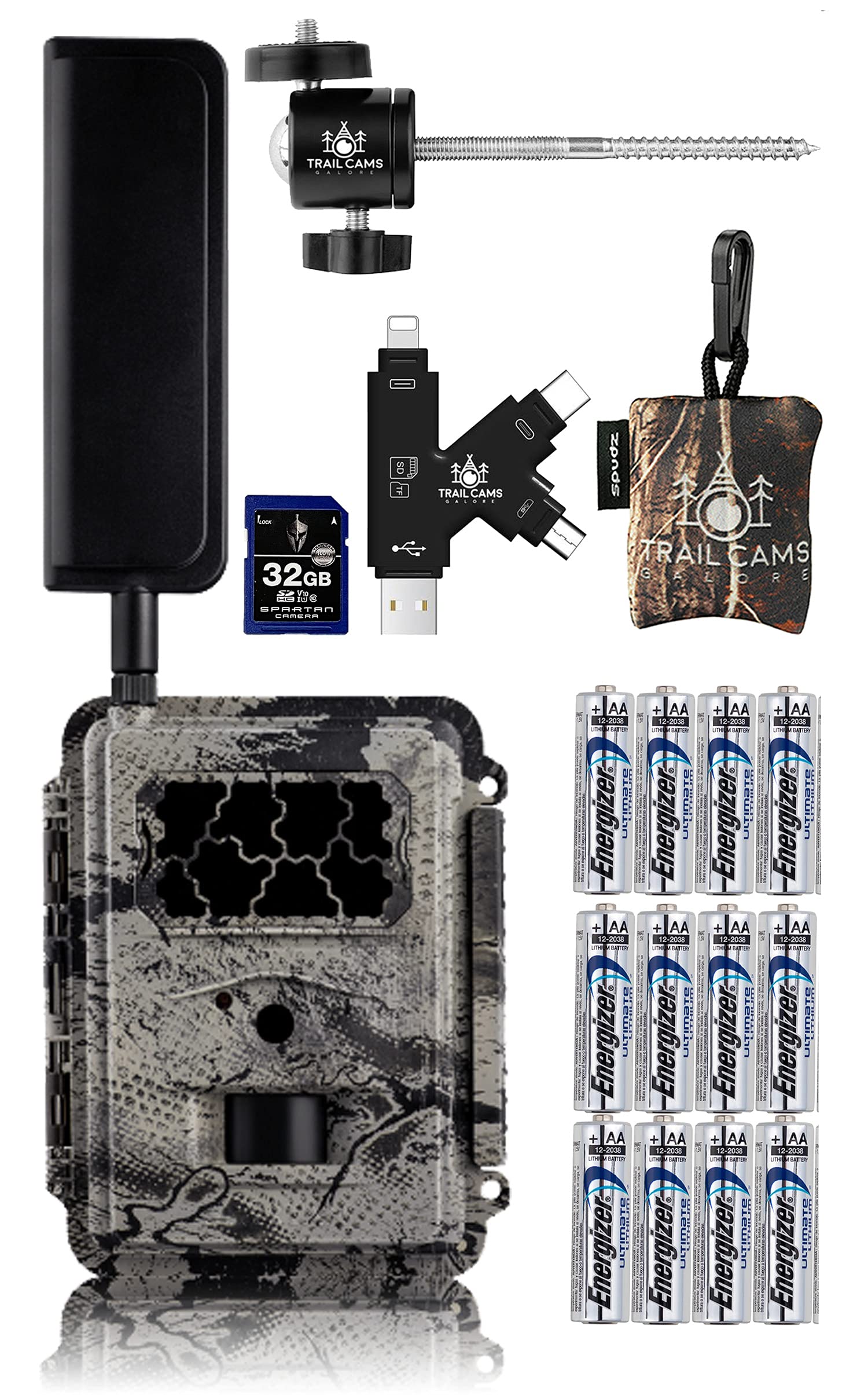 Spartan GoCam 4G LTE Wireless Security Camera with Rechargeable Batteries, 32GB SD Card & Accessories Kit - Verizon Compatible for Home, Business & Outdoor Surveillance