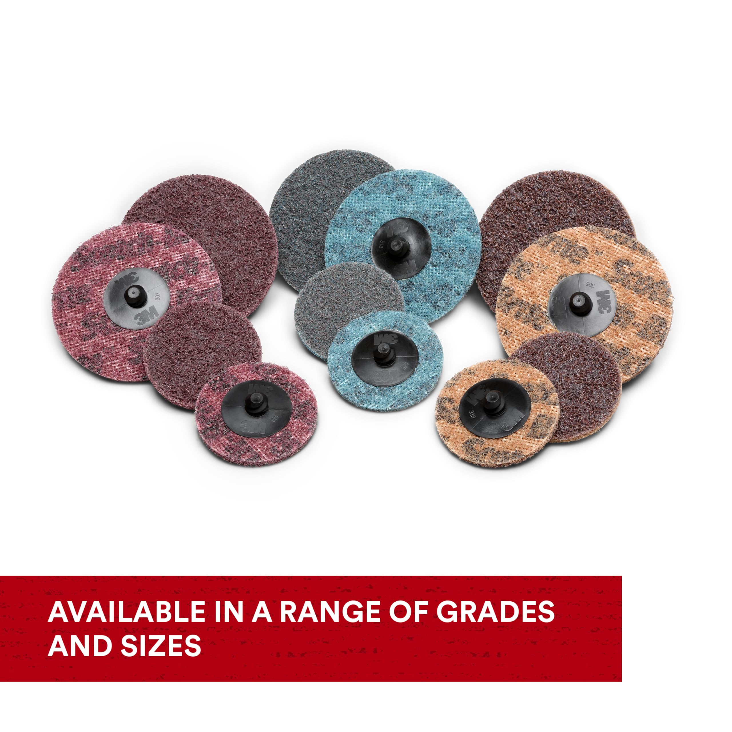Scotch-Brite Roloc Surface Conditioning Disc - 2 Inch TR NH A CRS - 200 Pack - Perfect for Metal Finishing, Rust Removal & Surface Prep in Automotive & Industrial Applications