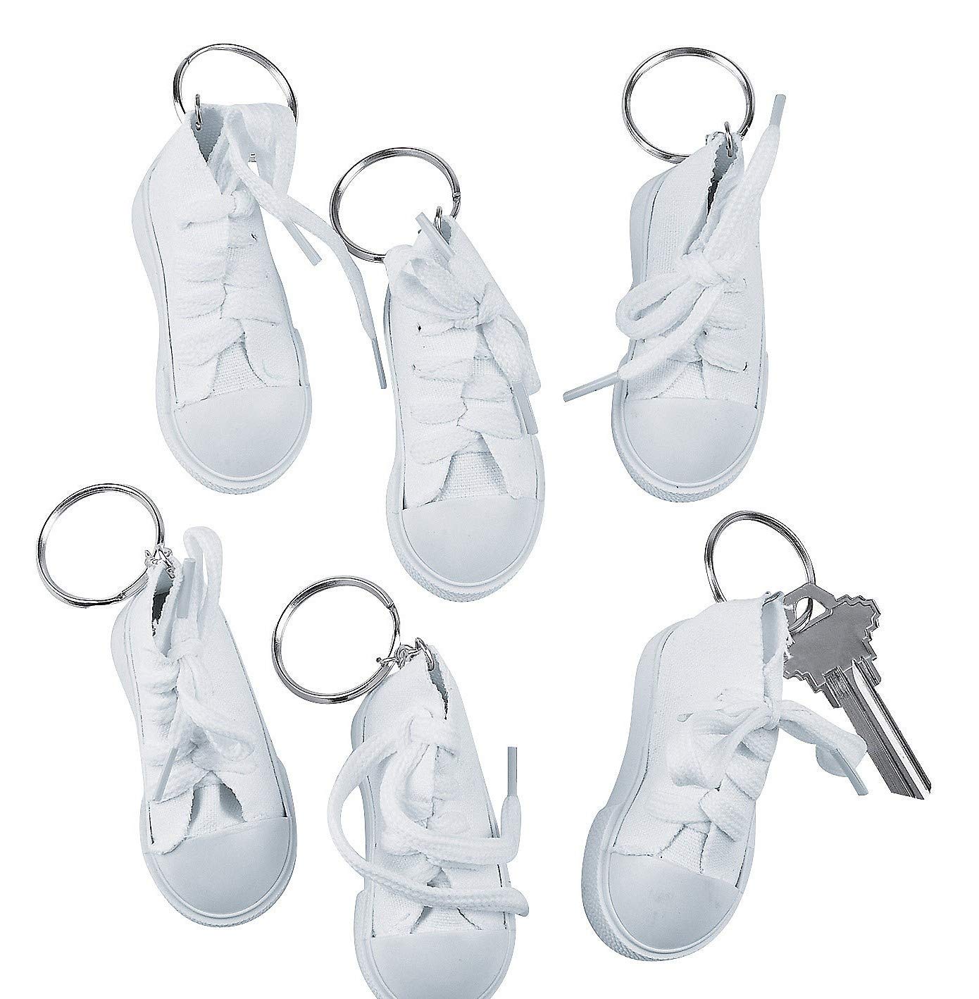 DIY Shoe Keychains Kit - Make 12 Unique Keychains for Kids Crafts, Party Favors & Fun Home Activities | Perfect for Birthday Gifts, Classroom Projects & Creative DIY Hobbies