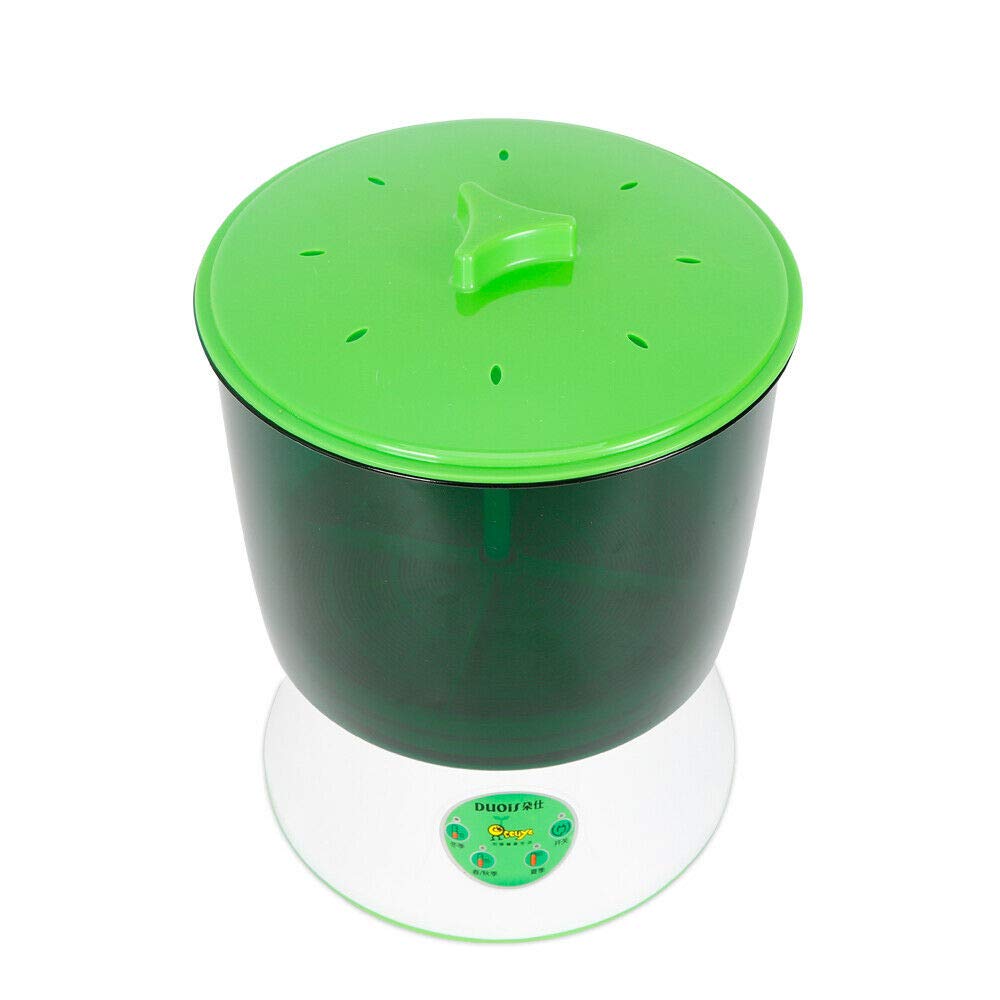 Automatic 2-Layer Bean Sprout Maker Machine - 110V Smart Electric Seed Sprouter for Healthy Homegrown Sprouts | Perfect for Kitchen, Vegan Diet & Organic Gardening