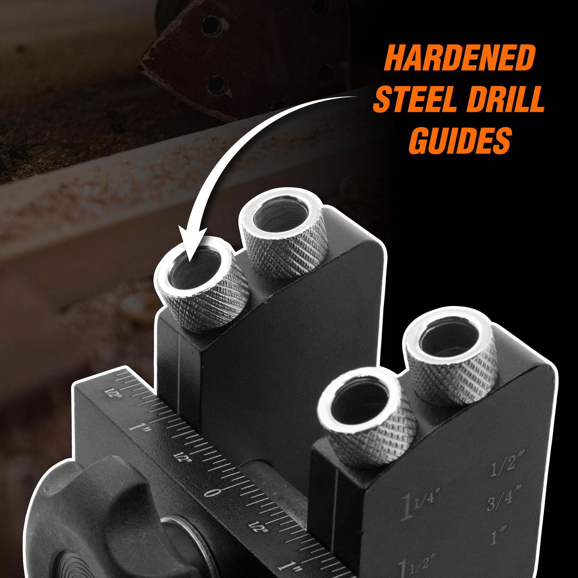 WEN WA1527 Professional Metal Pocket Hole Jig Kit with L Base, Step Drill Bit & Self-Tapping Screws - Perfect for Woodworking, DIY Projects & Furniture Assembly
