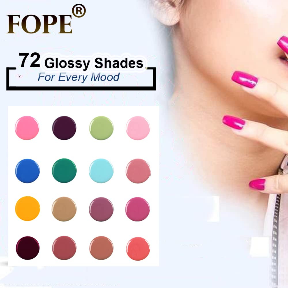 FOPE Enamel Splash Glossy Nail Polish Set of 12 Colors - Quick Drying, Chip Resistant, Long Lasting Nail Paint for Women | Perfect for Daily Wear, Parties, and Special Occasions