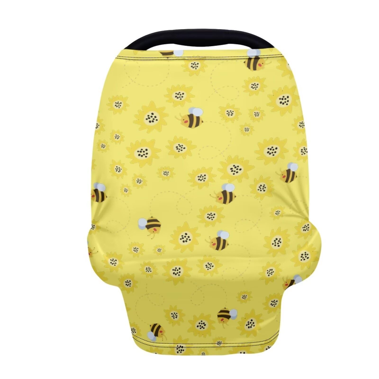 Forchrinse Floral Baby Car Seat Cover - Soft Stretchy Nursing Canopy for Girls & Infants | Multi-Use Stroller, High Chair & Shopping Cart Cover | Perfect for Travel, Shopping & Outdoor Activities