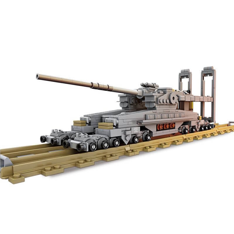 KAZI KY82065 Dora Railway Gun - WWII German 80cm Railway Cannon Model Kit for Military Collectors & History Enthusiasts - Perfect for Display, Gifts & Historical Dioramas