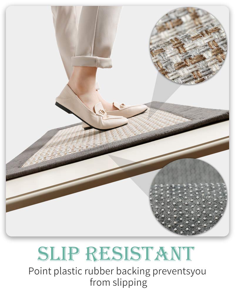 **AMOAMI Non-Slip Washable Kitchen Rugs Set – Absorbent Anti-Fatigue Floor Mats for Sink & Counter Areas (2-Pack, 20