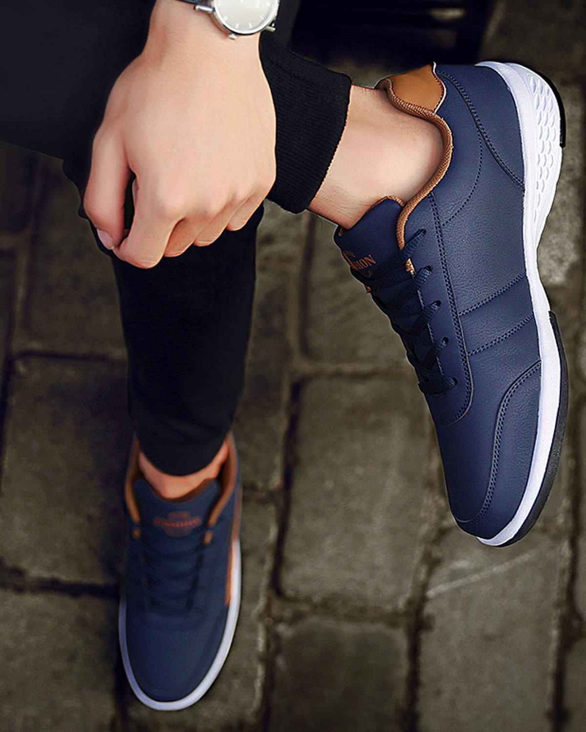 Men's All-Season Comfortable Non-Slip Jogging Shoes for Outdoor Walking, Park, Gym & Workout - Breathable Lace-Up Sneakers for Running, Training & Daily Wear