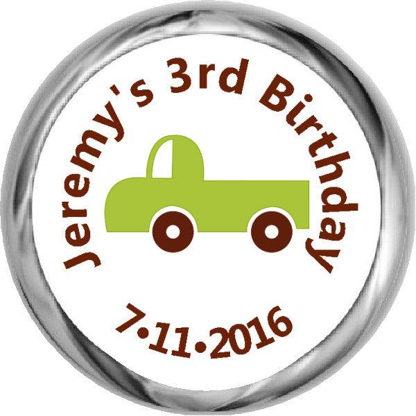 Green Truck Toddler Boys HERSHEY KISSES Stickers - Fun Chocolate-Themed Decals for Kids Rooms, School Supplies & Party Favors