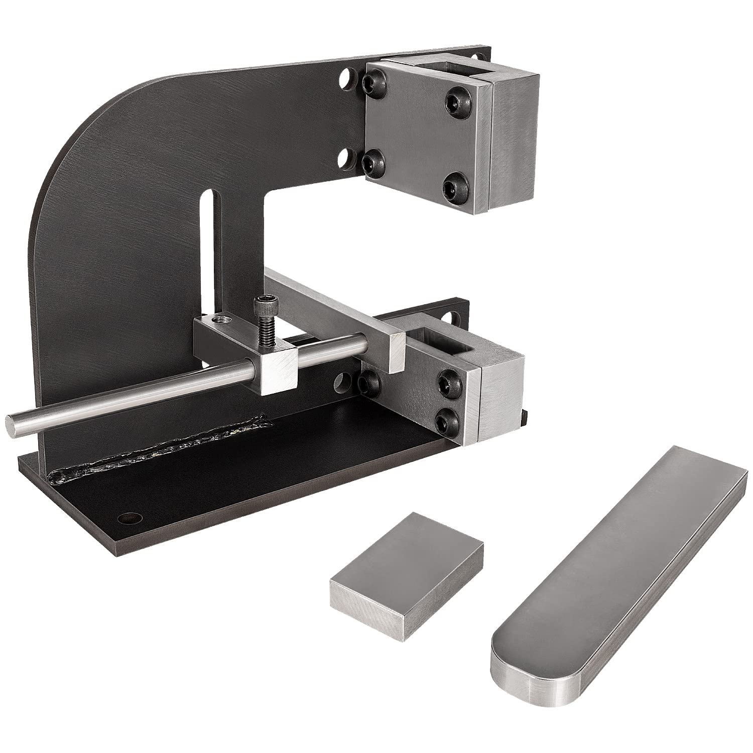 Heavy Duty Blacksmith Guillotine Tool - Forge Wizard Fullering & Cut Off Tool with 2 Sets of Guides & Dies | Perfect for Beginner Blacksmiths, Metalworking, Knife Making & DIY Forging Projects