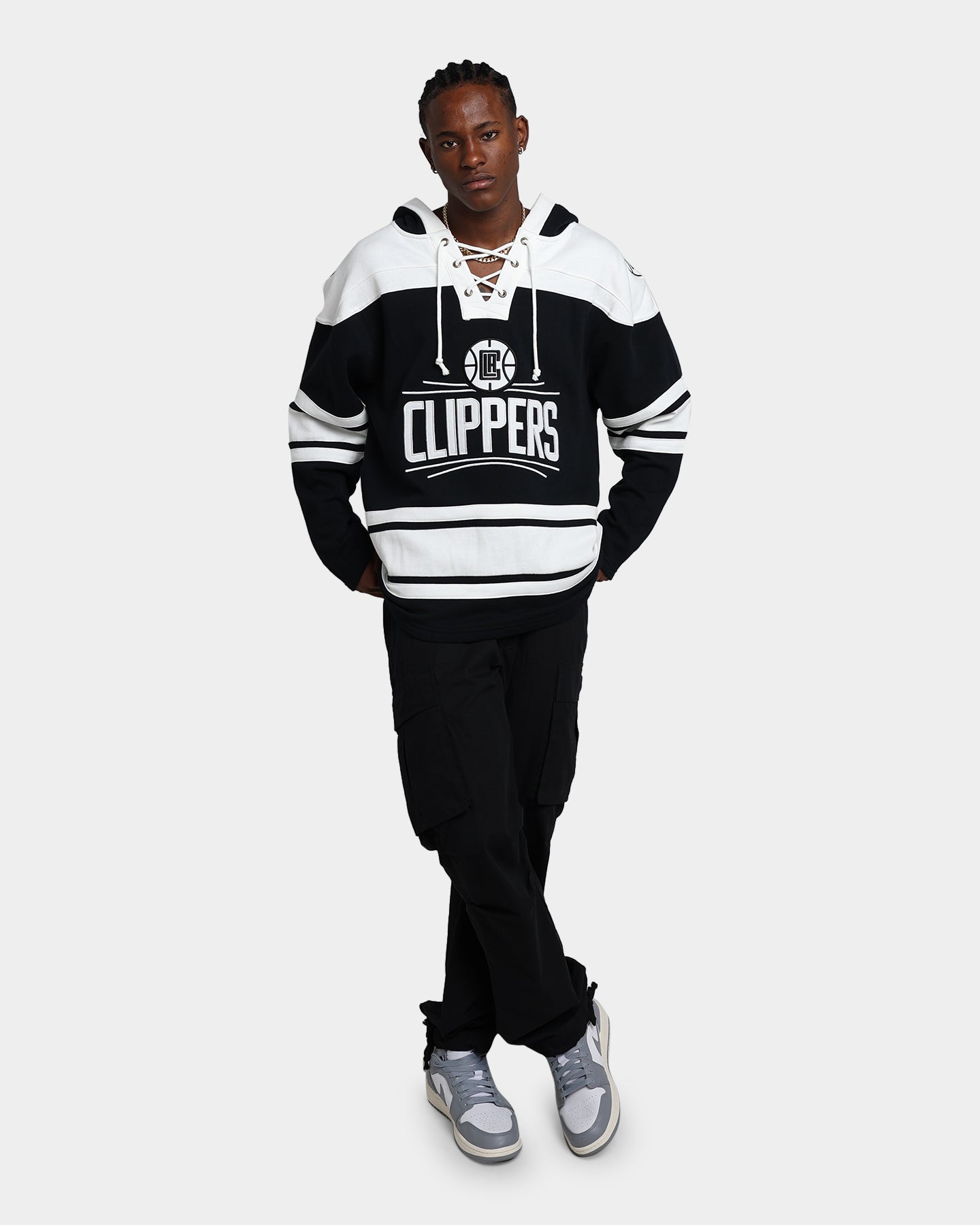 47 Brand LA Clippers Superior Lacer Hoodie - Jet Black NBA Fan Apparel for Men & Women | Perfect for Game Day, Streetwear & Casual Outfits