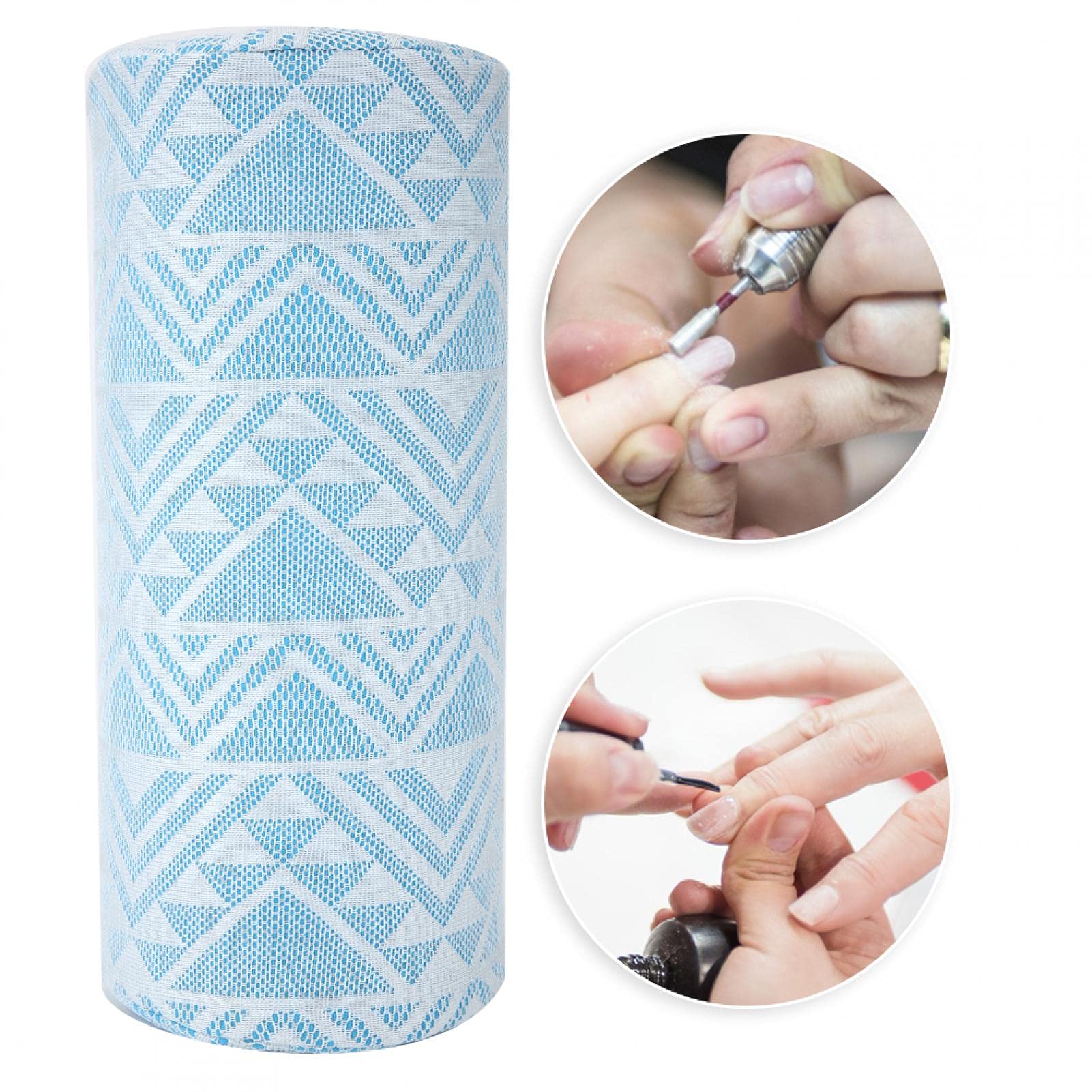 Soft Nail Art Hand Rest Pillow for Manicure - Gel Polish Cushion with Lace Design, 3 Color Options (Blue) - Perfect for Salon, Home Nail Care & DIY Gel Polish Application