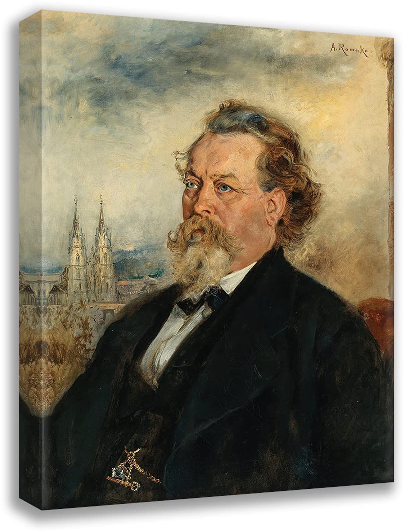 Anton Romako 19x24 Gallery Wrapped Canvas Art Print - Portrait of Wilhelm Museum Quality Wall Decor for Living Room, Bedroom & Office