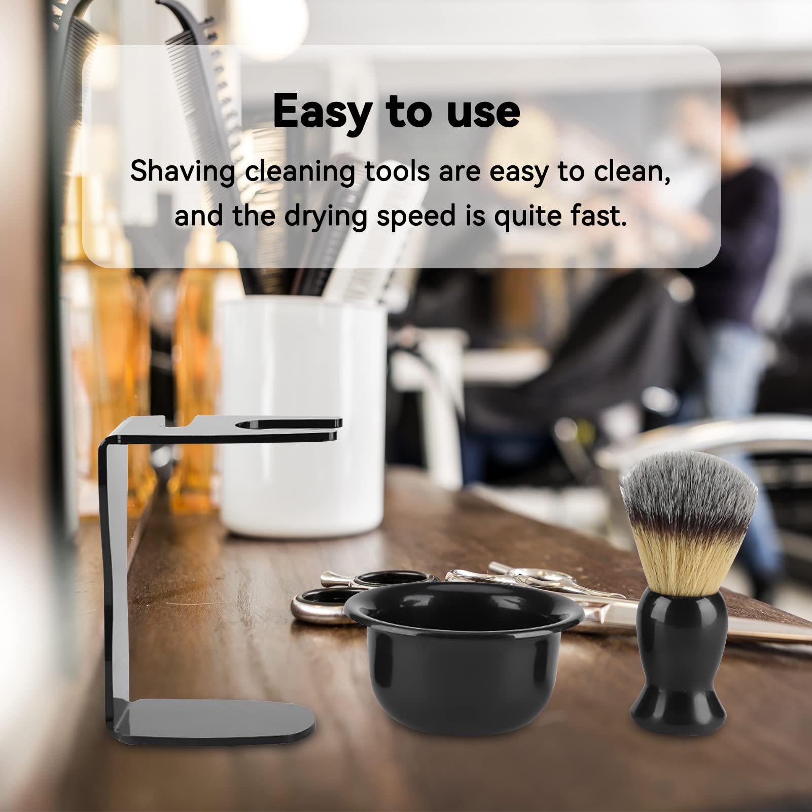 Premium Men's Shaving Kit - 3-in-1 Safety Razor Set with Shaving Brush, Bowl & Stand | Portable Travel Grooming Accessories for Smooth Shaving at Home or On The Go