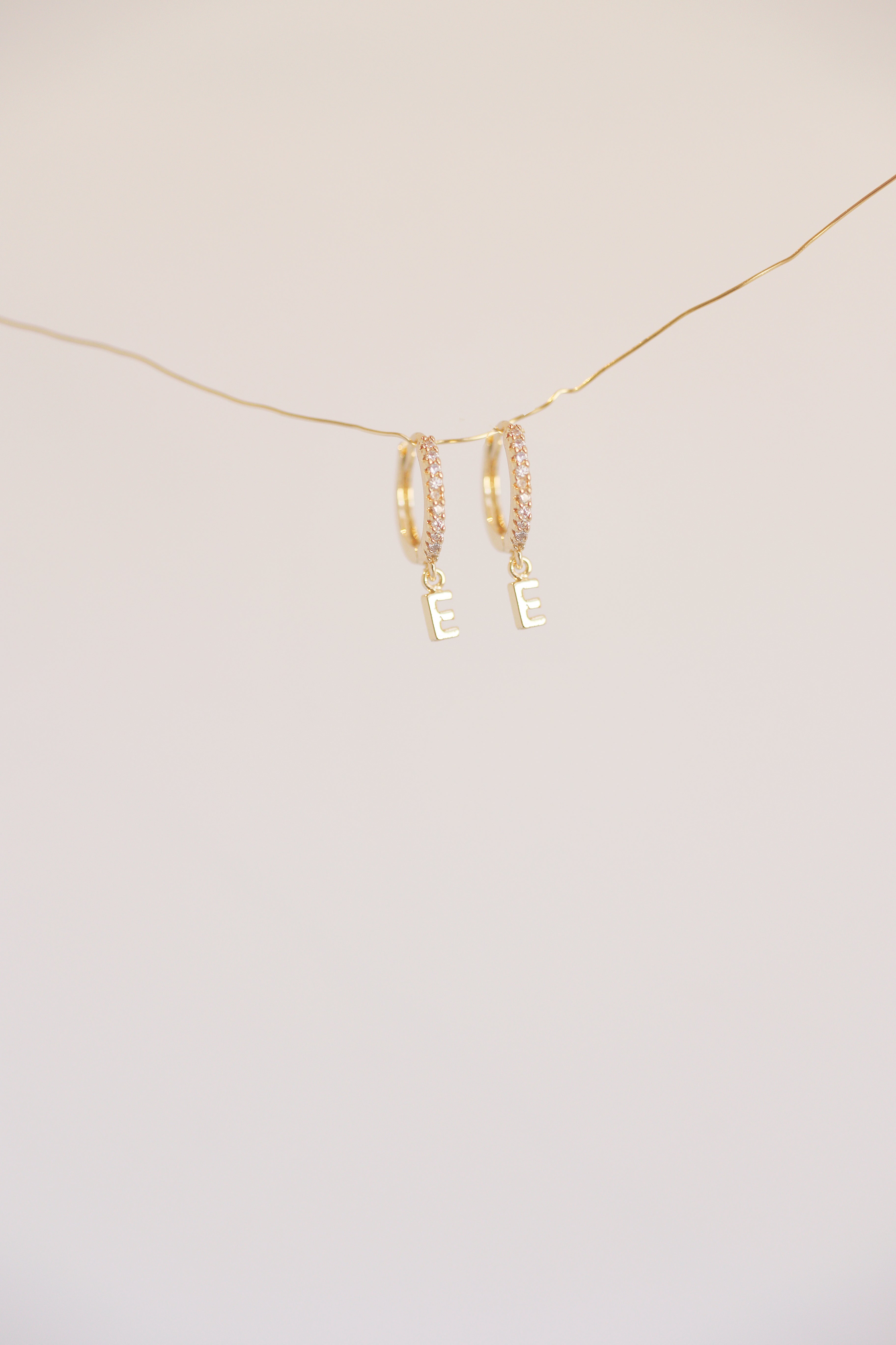 Mini Monogram Huggie Earrings - Personalized Gold Plated Hoop Earrings for Women, Perfect for Everyday Wear & Gifts