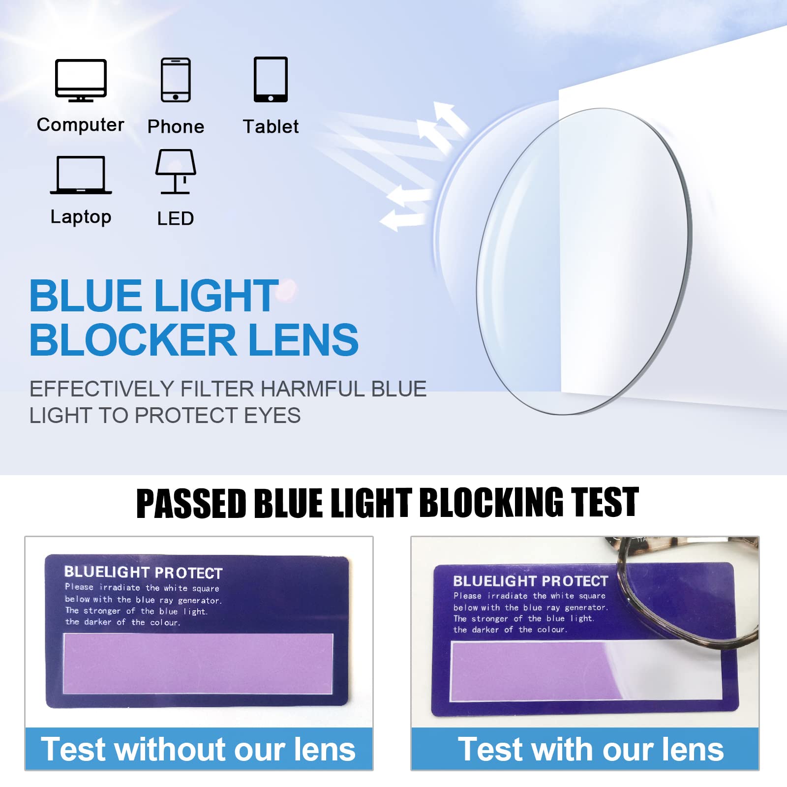 4 Pack Blue Light Blocking Reading Glasses for Women & Men, Square Computer Readers (1.0-6.0 Magnification) - Perfect for Office Work, Screen Time & Reading Books