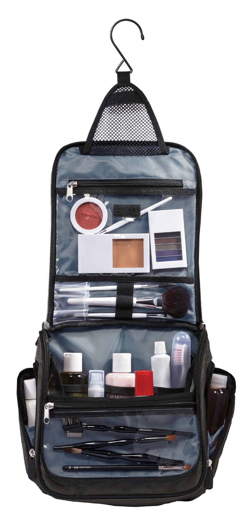 Phi Mu Toiletry Bag for Travel - Waterproof Cosmetic Organizer Pouch with Hanging Hook | Perfect for College, Gym, Beach & Weekend Getaways