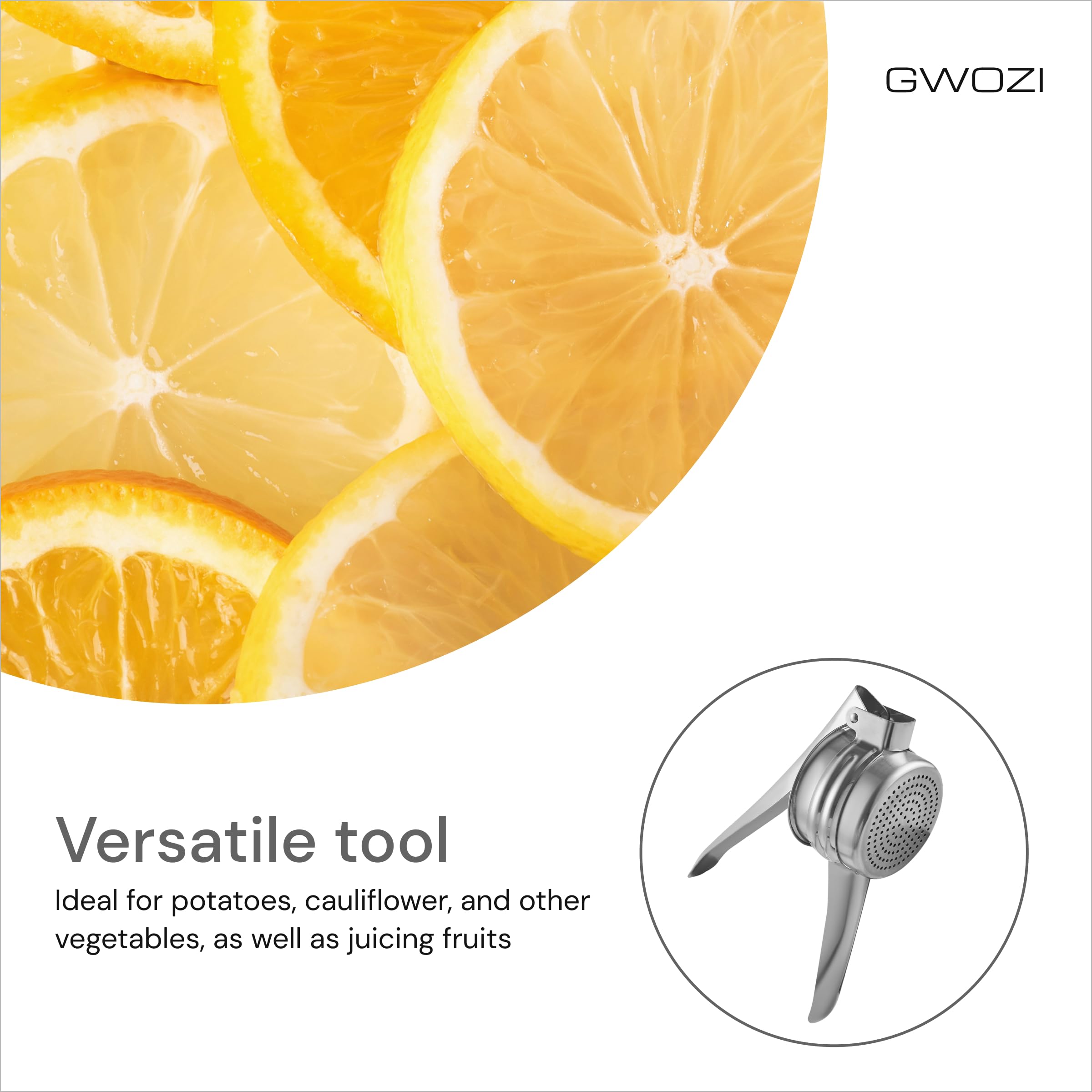 Stainless Steel Potato Ricer - Large Kitchen Tool for Mashed Potatoes, Vegetables & Cauliflower with Comfortable Handle | Perfect for Making Smooth Mashed Potatoes, Baby Food & Healthy Juices