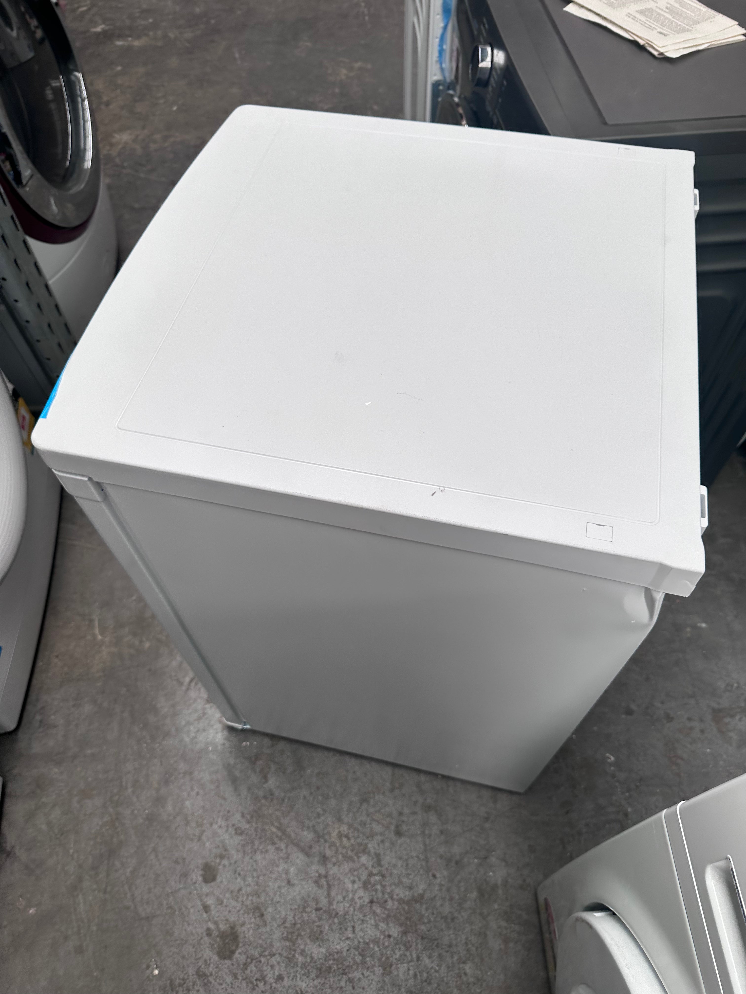 Haier HVF91VW 91L Upright Freezer - Energy Efficient Compact Deep Freezer for Home, Garage & Basement Storage - Perfect for Frozen Foods, Meat & Bulk Groceries (Factory Second)