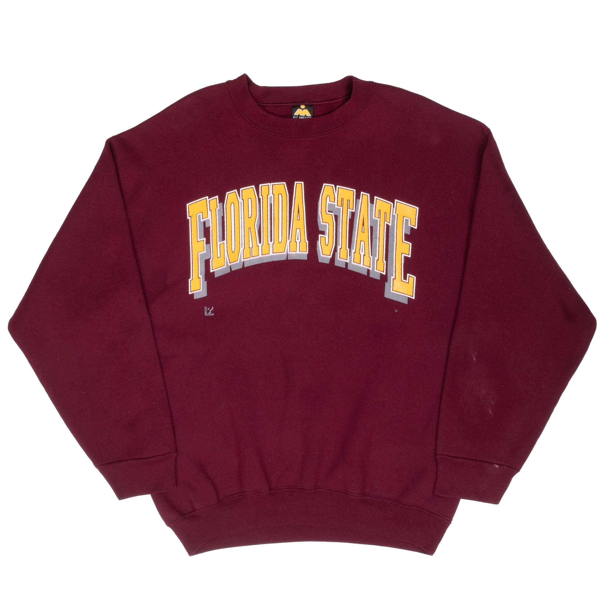 Vintage Florida State FSU Burgundy Sweatshirt 1990s Large - Made in USA - Retro College Apparel for Game Day & Casual Wear