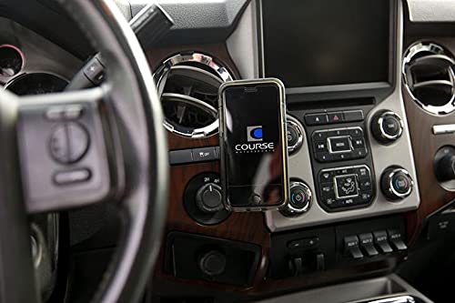 Course Motorsports DirectFit Automatic Gripping Wireless Charging Car Phone Mount Holder for Ford F250 F350 F450 F550 (2014-2016) - Black | Hands-Free Charging for Road Trips & Daily Commutes