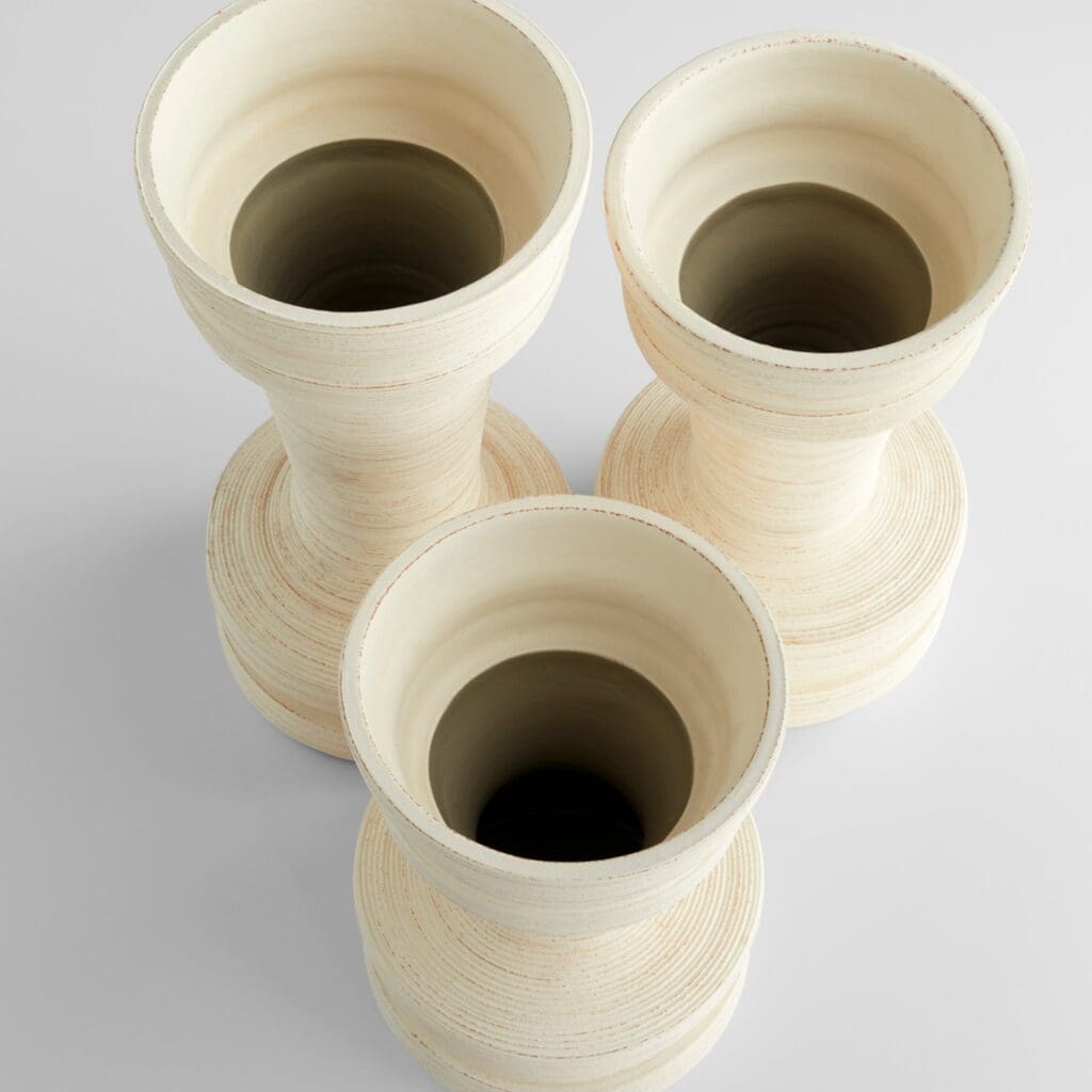 Cyan Design 11559 Taras Vase - White Small Ceramic Home Decor for Living Room, Dining Table, Wedding Centerpiece