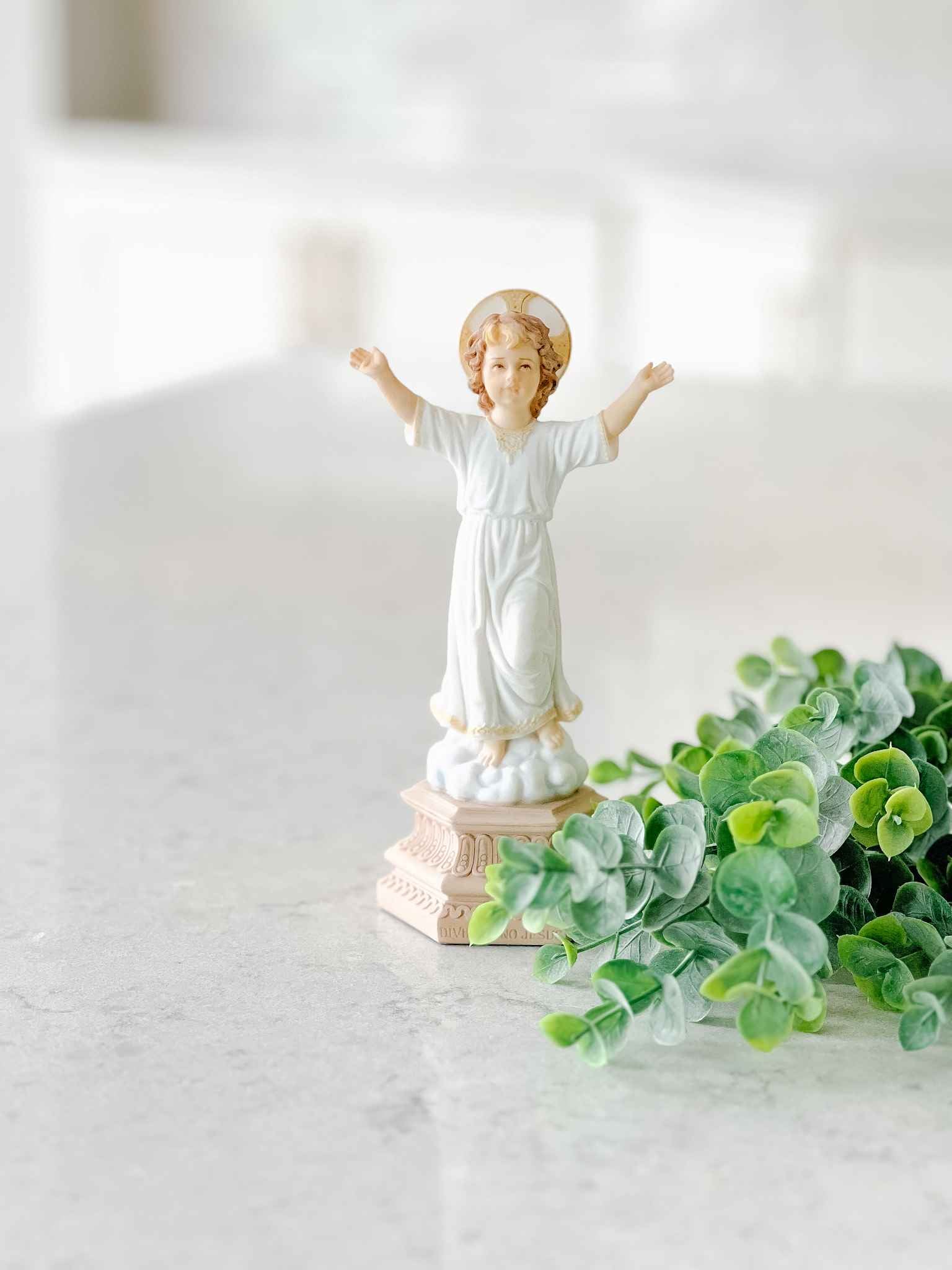 Divine Baby Jesus Statue - Handcrafted Religious Figurine for Home Altar, Christmas Decor, and Catholic Gifts