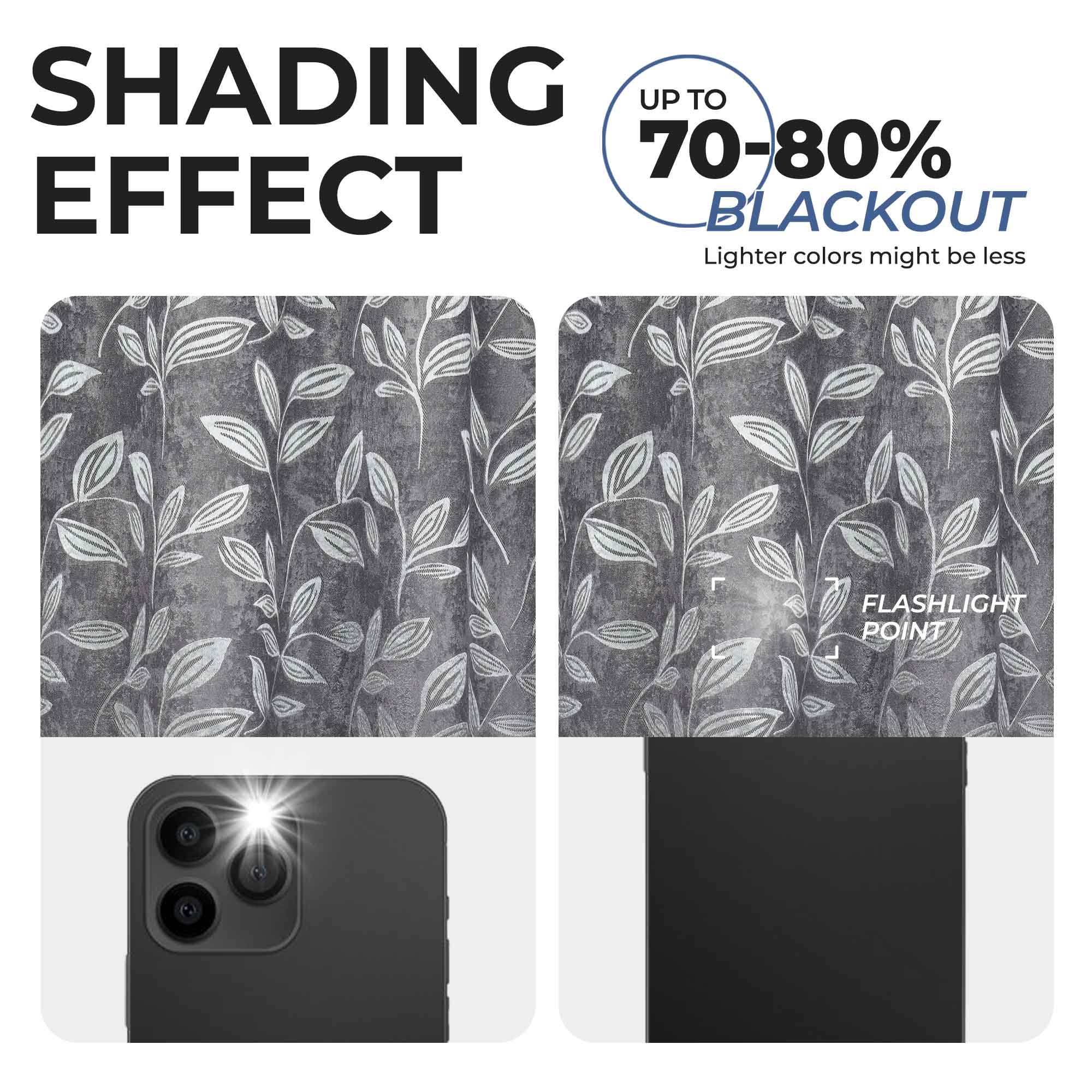 Machine Washable Blackout Curtains for Bedroom - Set of 2 Panels, Thermal Insulated Room Darkening Drapes for Nursery, Living Room & Home Theater