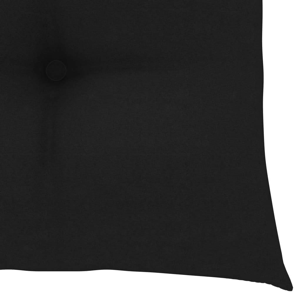 Non-Slip Square Chair Cushions 19.7x19.7 Inches - 6 Pack Thick Replacement Seat Pads with Ties for Indoor/Outdoor Furniture, Patio Swing, Garden Chairs - Durable Black Fabric Cushion (2.8