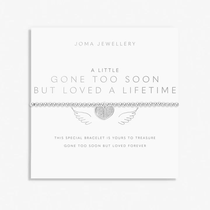 Joma Jewellery Bracelet - A Little Gone Too Soon But Loved A Lifetime - Elegant Memorial Gift for Women - Perfect for Remembrance, Sympathy & Special Occasions