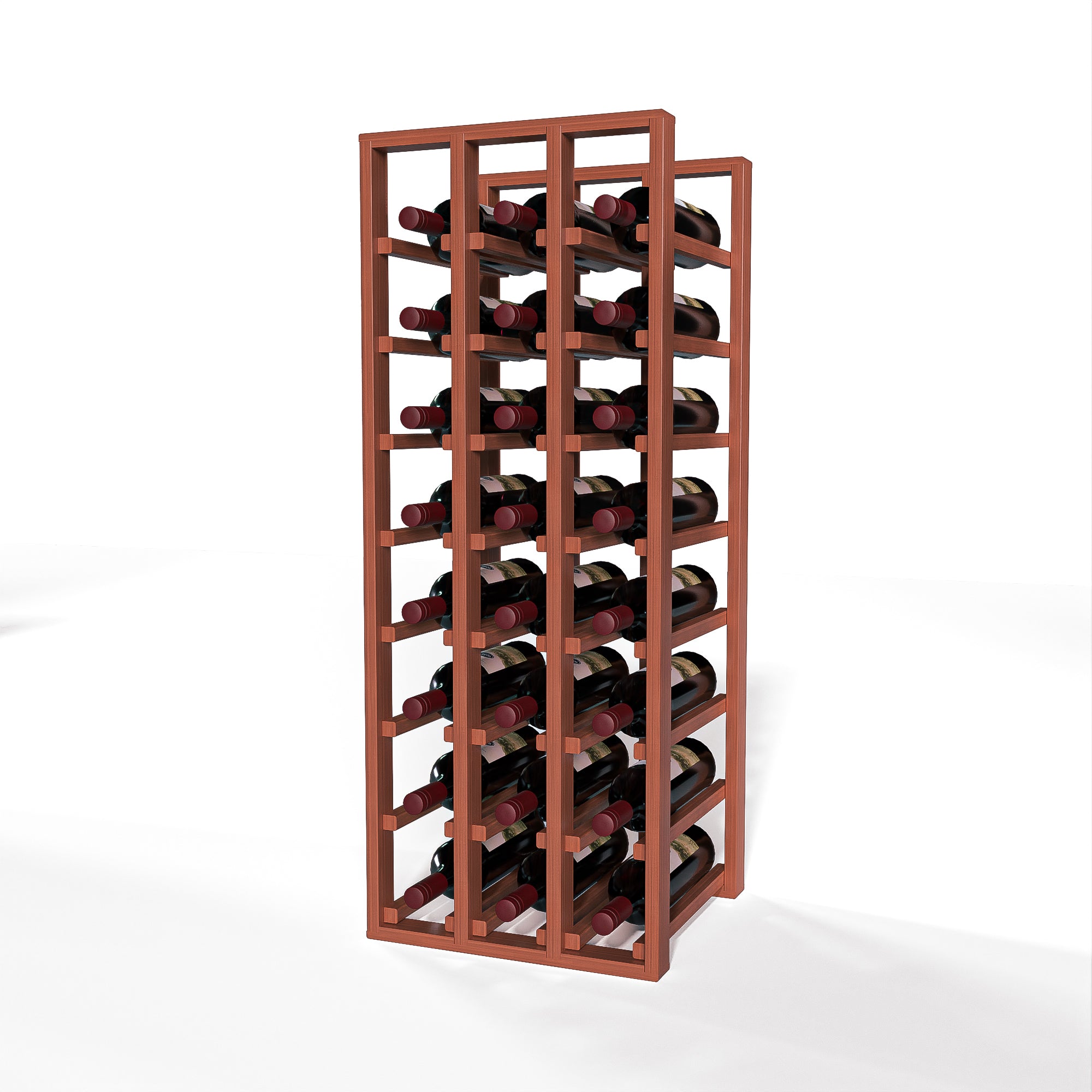 GrandCellar™ 3 Column Full Depth Standard Wine Rack - Holds 36 Bottles - Perfect for Home Wine Cellars, Bars & Restaurants