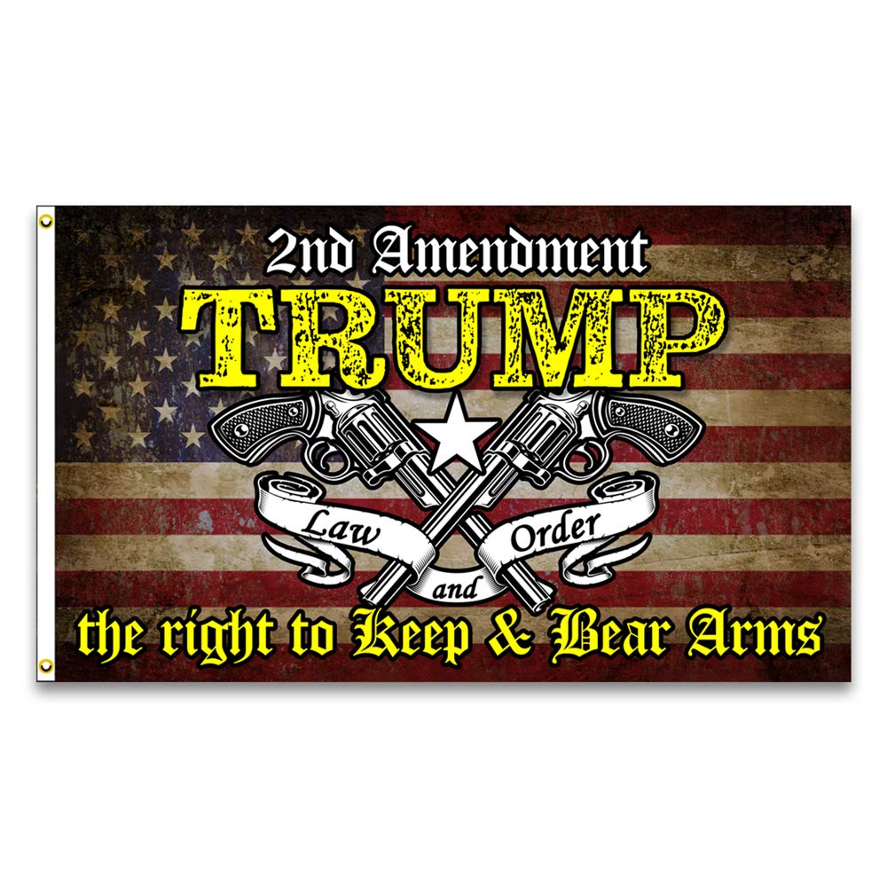 2nd Amendment 3x5ft Premium Polyester Flag - Made in USA - Patriotic Gun Rights Banner for Outdoor & Indoor Display, Political Rallies & American Pride Decor