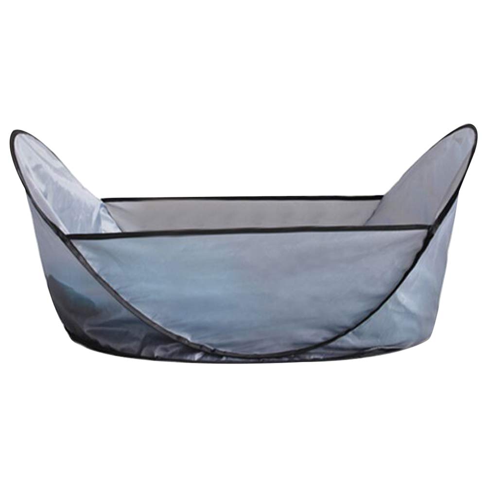 Premium Dog Grooming Apron - Pet Hair Cutting Bib with Storage Pocket | Waterproof Grooming Tool for Home Use | Grey Pet Shaving Apron for Hair Control During Bathing & Trimming