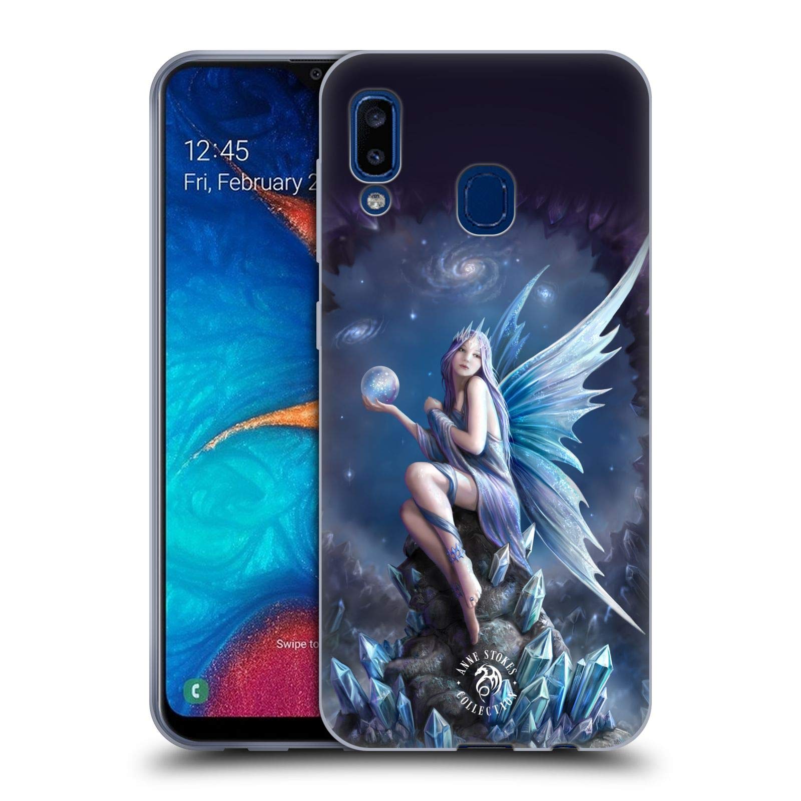 Anne Stokes Stargazer Fairies Soft Gel Case for Samsung Galaxy A20/A30 2019 - Officially Licensed by Head Case Designs, Perfect for Everyday Protection and Style