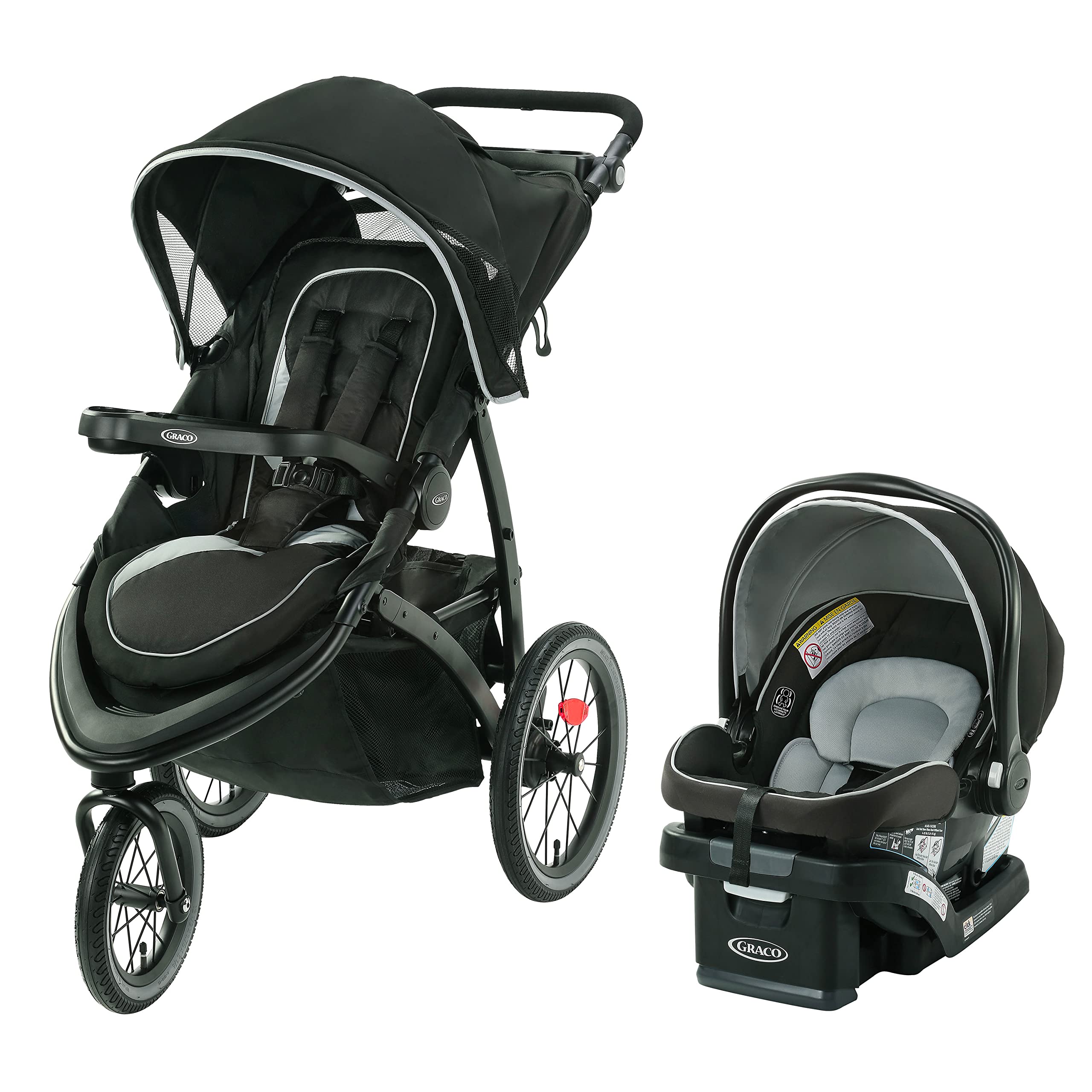 Graco FastAction Jogger LX Travel System - Lightweight Stroller & Infant Car Seat Combo for Active Parents | Perfect for Jogging, Shopping & Daily Outings | Mansfield Design