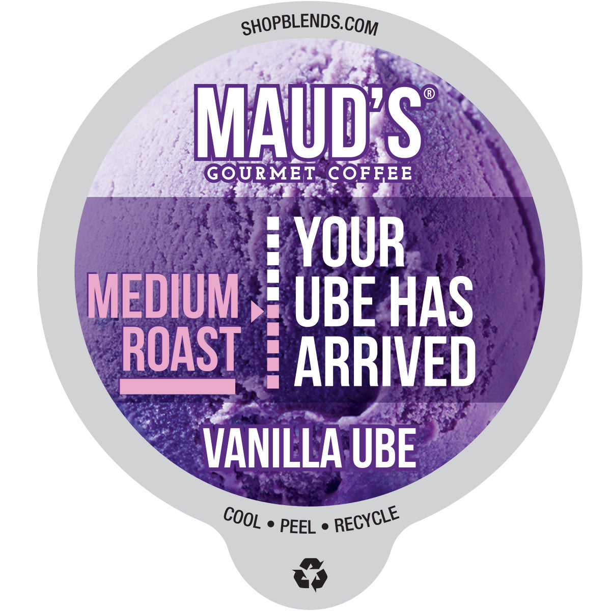 Premium Maud's Vanilla Ube Flavored Medium Roast Coffee Beans - Filipino-Inspired Gourmet Blend for Home Brewing & Office Use