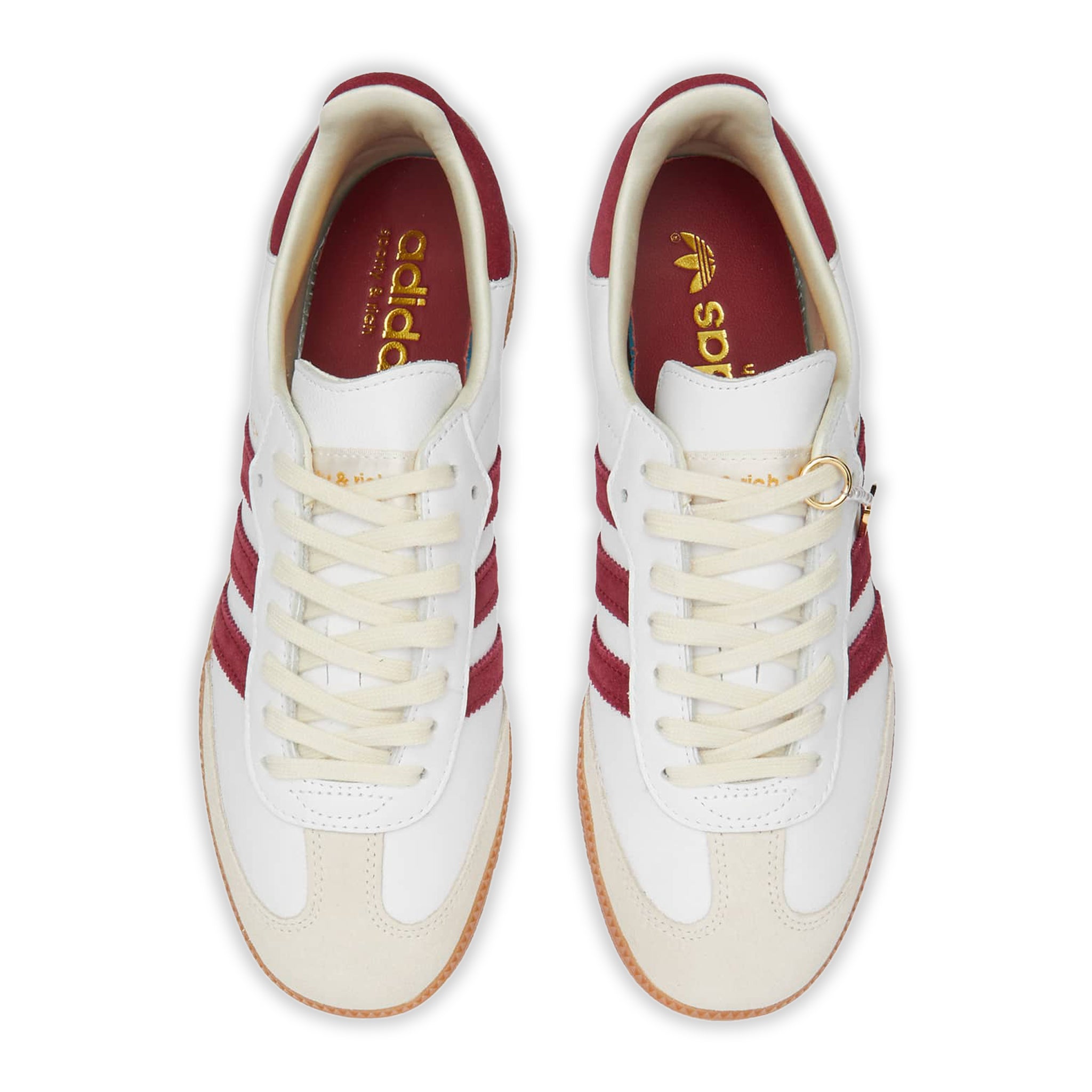 Adidas Samba OG Sneakers - Sporty & Rich White Collegiate Burgundy Shoes for Men & Women | Casual Wear, Street Style, Everyday Comfort