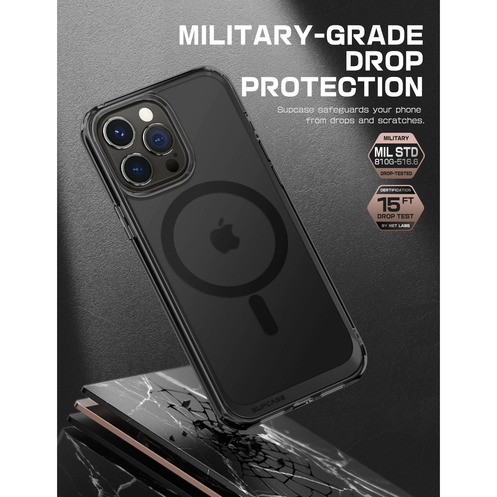 iPhone 14 Pro Max 6.7 Inch Unicorn Beetle MAG Slim Clear MagSafe Case - Shockproof Protective Cover with Magnetic Alignment for Wireless Charging | Perfect for Everyday Use, Travel & Outdoor Activities