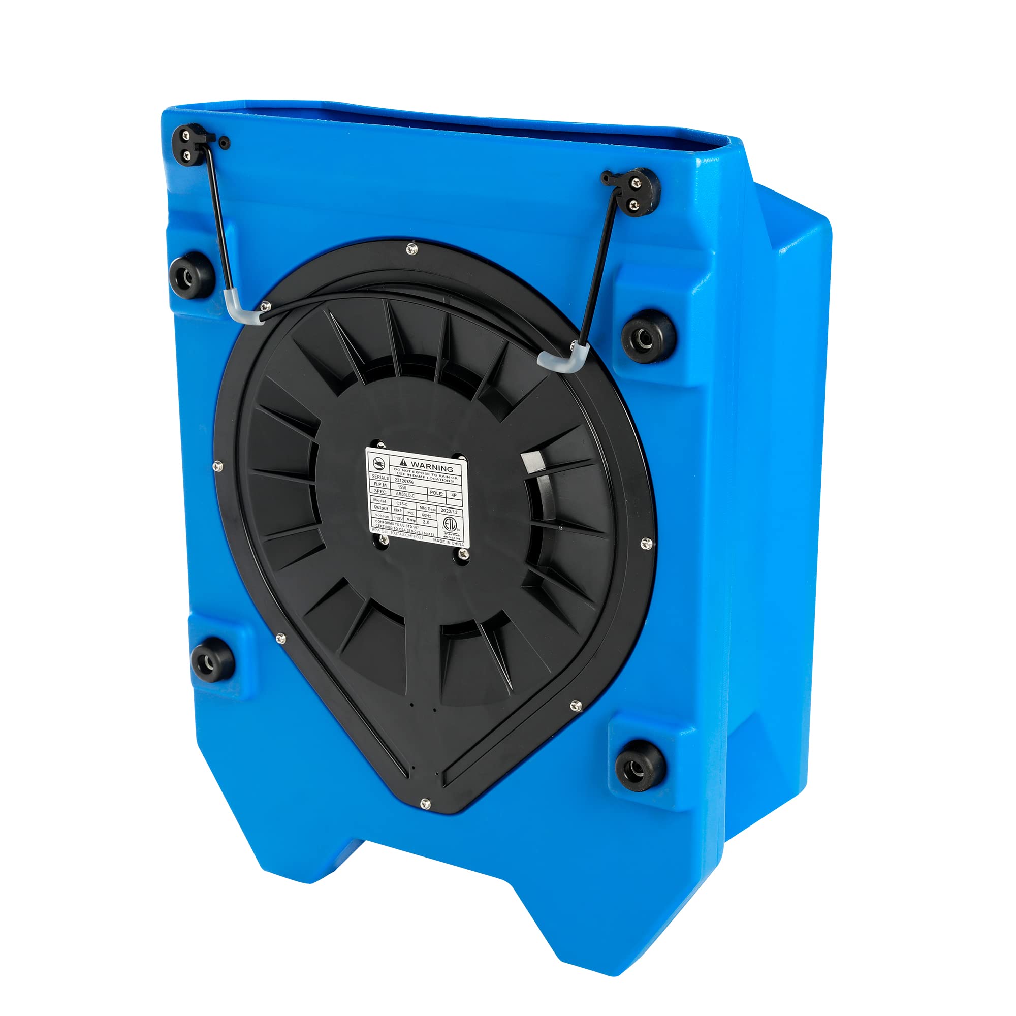 MOUNTO 1/4HP 1200CFM Low Profile Air Mover Carpet Dryer - 2 Speed Floor Fan with Dual GFCI Outlet, Stackable & Lightweight Air Blower - Perfect for Water Damage Restoration, Construction, Cleaning, Home Flooding & Basement Drying
