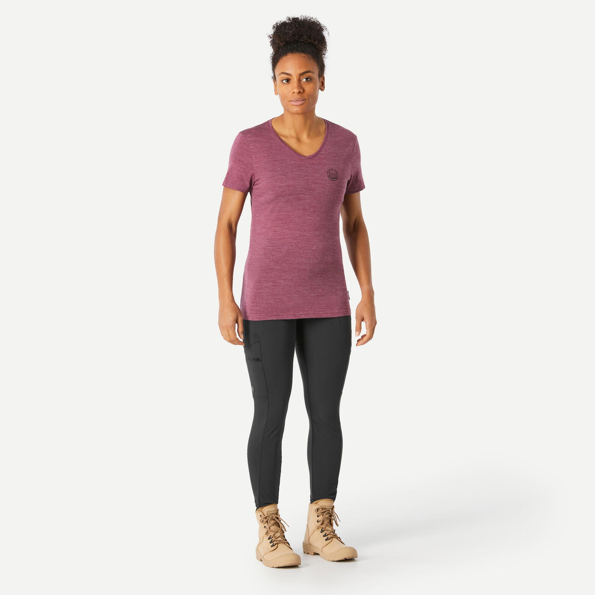 Simond Women's Travel 500 Merino Wool T-Shirt - Lightweight Breathable Base Layer for Hiking, Camping & Outdoor Adventures