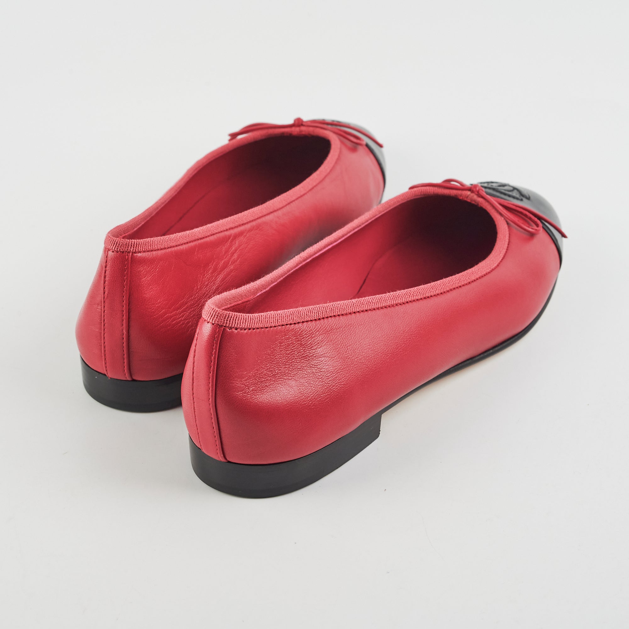 Chanel Lambskin Ballerina Flats in Red - Elegant & Comfortable Women's Shoes for Casual Wear, Office & Special Occasions