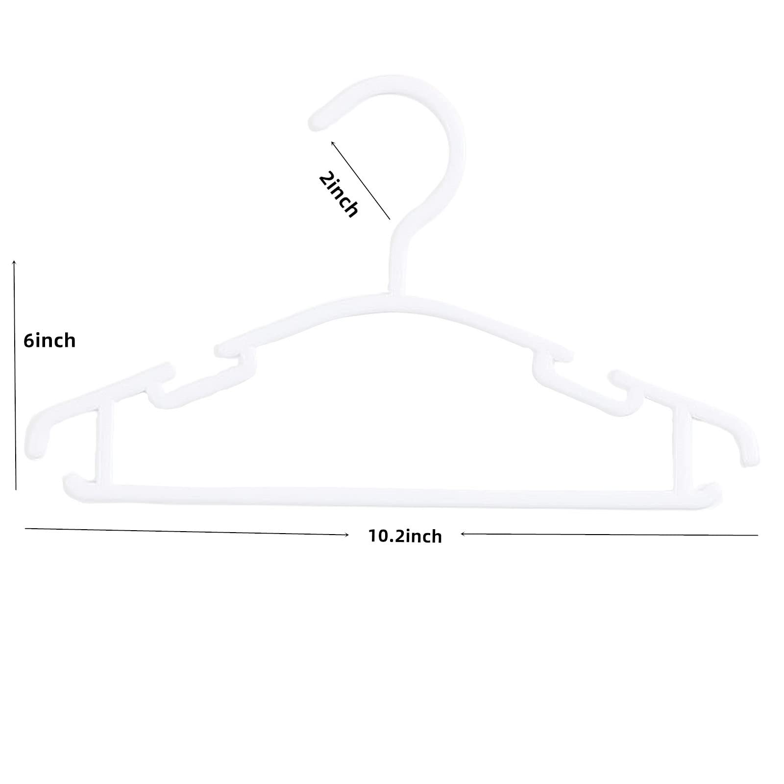 60 Pack White Baby Closet Hangers - Non-Slip Infant Clothes Hangers for Newborns, Toddlers & Kids - Ultra Thin Nursery Hangers for Boys & Girls - Perfect for Baby Showers, Nursery Organization & Children's Wardrobe Storage