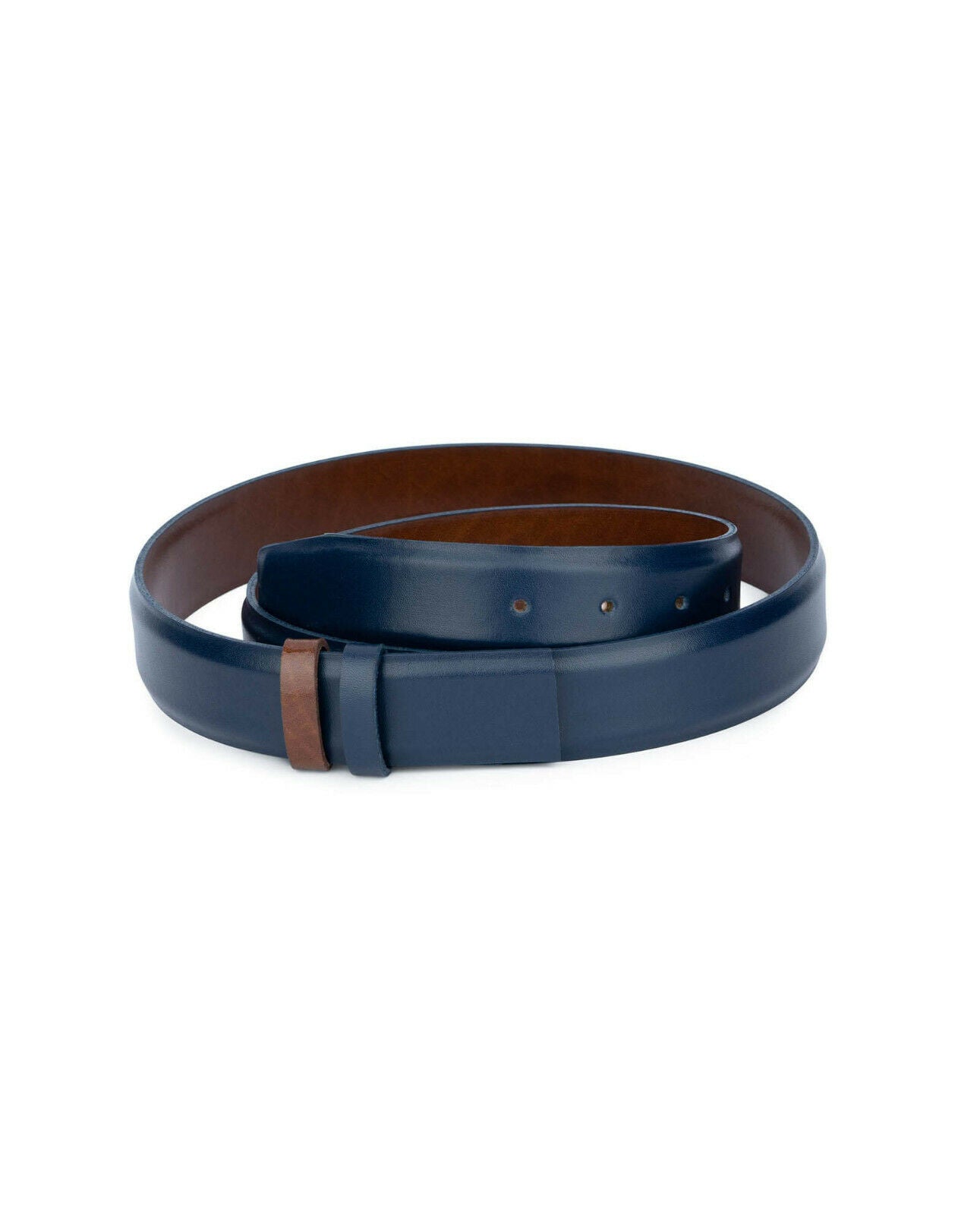 Reversible Blue Vegan Leather Replacement Belt Strap for Men - Compatible with Dunhill 35mm Buckles - Perfect for Casual, Office & Formal Wear