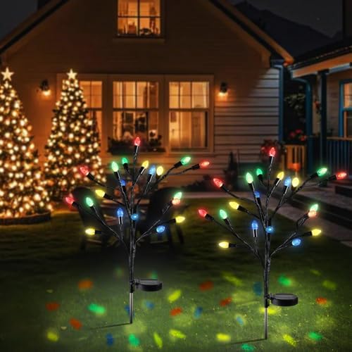 20 LED Solar Strawberry Lights - Waterproof Outdoor Garden Lights for Yard, Patio, Porch, Backyard | Christmas Decor & Party Decoration | Perfect for Weddings, Festivals, and Nighttime Ambiance
