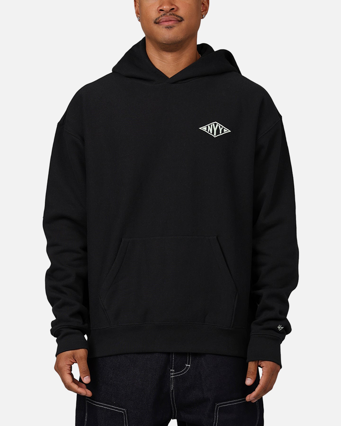 New York Yankees MLB Trophy Case Premium Hoodie - Black | Official 47 Brand MLB Licensed Hooded Sweatshirt for Men & Women - Perfect for Game Day, Casual Wear & Yankees Fans